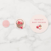 Apple Of Our Eye Rode Gingham Baby Shower Confetti (Voorkanten)