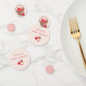 Apple Of Our Eye Rode Gingham Baby Shower Confetti (Groep)