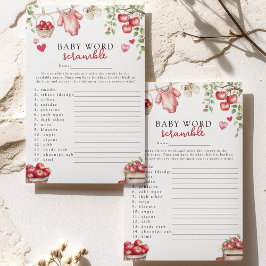 Apple of Our Eye 'Word Scramble' Baby shower spel