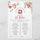 Apple of Our Eye zou ze liever Baby shower spel (Voorkant)