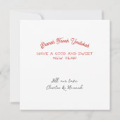 Apple of Your Eye Rosh Hashanah Kaart (Achterkant)