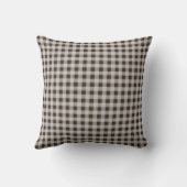 Apple on Bistre Brown Gingham Kussen (Achterkant)