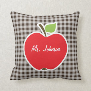 Apple on Bistre Brown Gingham Kussen