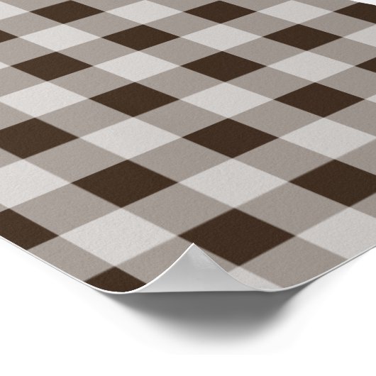 Apple on Bistre Brown Gingham Poster (Hoek)