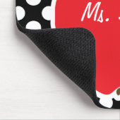 Apple on Black and White Polka Dots Muismat (Hoek)