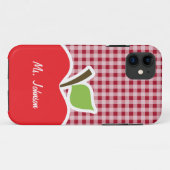 Apple on Carmine Red Gingham Case-Mate iPhone Case (Achterkant (horizontaal))