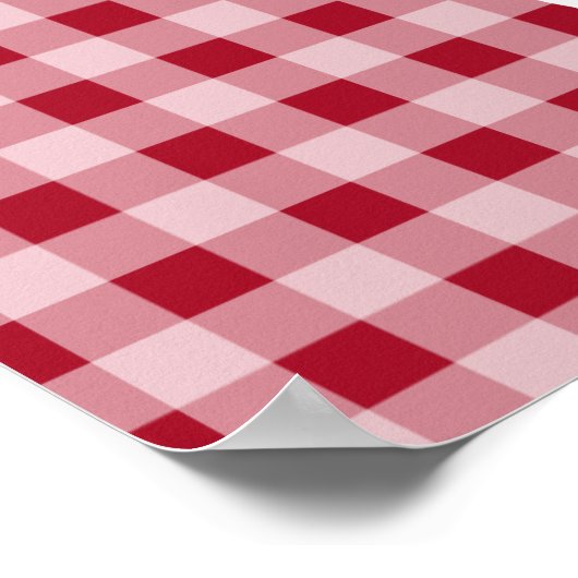 Apple on Carmine Red Gingham Poster (Hoek)