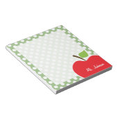 Apple on Laurel Green Polka Dots Notitieblok (Schuin)