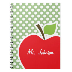 Apple on Laurel Green Polka Dots Notitieboek