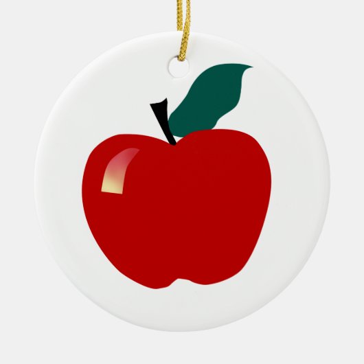 Apple, onderwijs keramisch ornament (Voorkant)