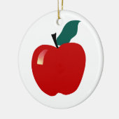 Apple, onderwijs keramisch ornament (Links)