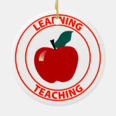 Apple, onderwijs keramisch ornament (Achterkant)