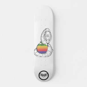 Apple-ontwerp met slang persoonlijk skateboard