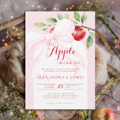 Apple Oogst Roze Bow Chic Coed Herfst Meisje Douch Kaart