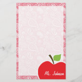 Apple op Blush Pink Paisley Briefpapier (Voorkant)
