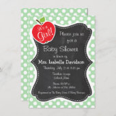 Apple op Celadon Green Polka Dots Kaart (Voorkant / Achterkant)