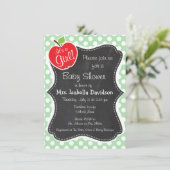 Apple op Celadon Green Polka Dots Kaart (Staand voorkant)