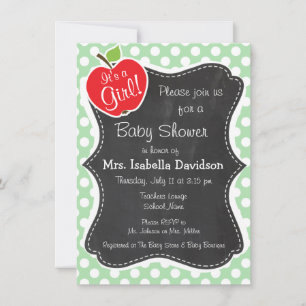 Apple op Celadon Green Polka Dots Kaart