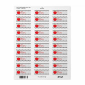 Apple op donkergrijze pokadots etiket (Full Sheet)