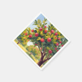 Apple Orchard Autumn Fall Watercolor Art Servet (Hoek)