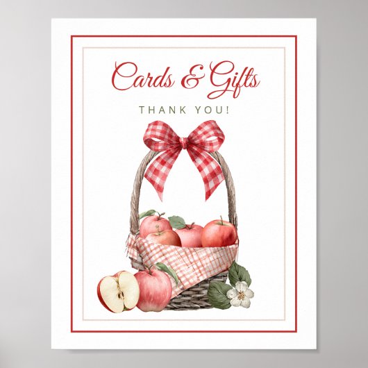 Apple Orchard Baby shower Kaarten & Geschenken Tek Poster (Voorkant)