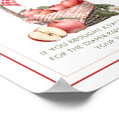 Apple Orchard Baby shower Luier Raffle Sign Poster (Hoek)