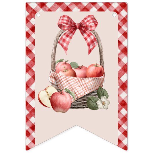 Apple Orchard Baby shower Welkomstbanner Vlaggetjes (Tweede vlag)