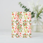 Apple Orchard Floral Garden Pattern Briefkaart (Staand voorkant)