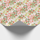 Apple Orchard Floral Garden Pattern Cadeaupapier (Hoek)