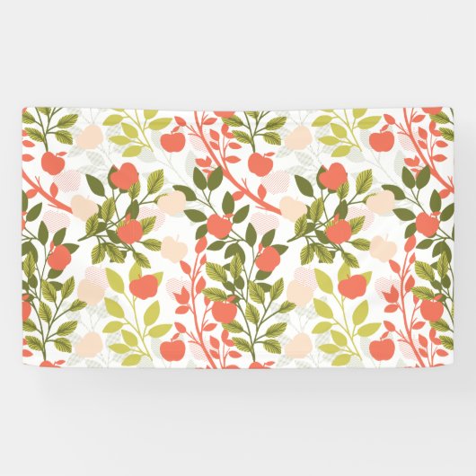 Apple Orchard Floral Garden Pattern Spandoek (Horizontaal)