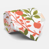 Apple Orchard Floral Garden Pattern Stropdas (Opgerold)