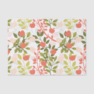 Apple Orchard Floral Garden Pattern Tissuepapier
