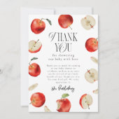 Apple Orchard Genderneutraal Baby shower Bedankkaart (Voorkant)