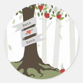 Apple Orchard Herfst herfstbruiloft Ronde Sticker