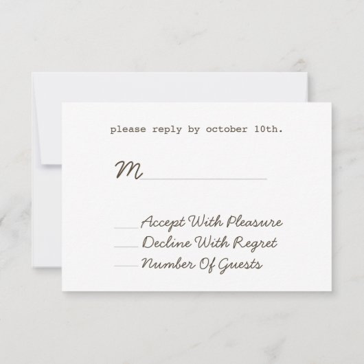 Apple Orchard Herfst herfstbruiloft RSVP (Achterkant)