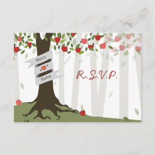 Apple Orchard Herfst herfstbruiloft RSVP Kaartje