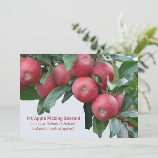 Apple Orchard Invitation Kaart (Staand voorkant)