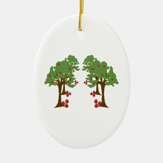 Apple Orchard Keramisch Ornament (Voorkant)