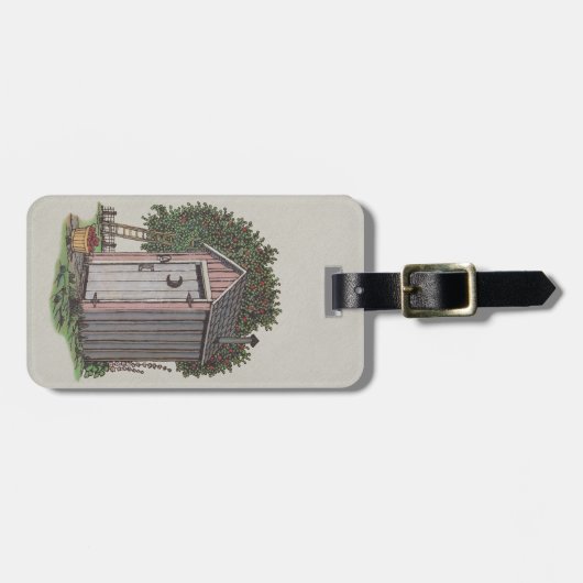 Apple Orchard Outhouse Bagagelabel (Voorkant horizontaal)