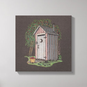 Apple Orchard Outhouse Canvas Afdruk