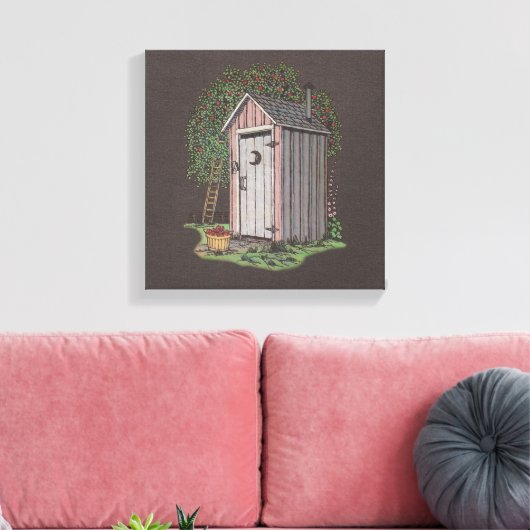 Apple Orchard Outhouse Canvas Afdruk (Insitu (Woonkamer))