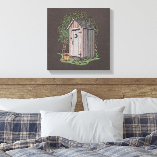 Apple Orchard Outhouse Canvas Afdruk (Insitu (Slaapkamer))
