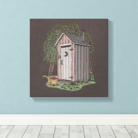 Apple Orchard Outhouse Canvas Afdruk (Insitu (Houten vloer))