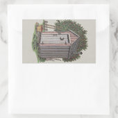 Apple Orchard Outhouse Rechthoekige Sticker (Tas)