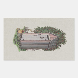 Apple Orchard Outhouse Rechthoekige Sticker