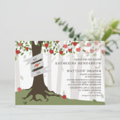 Apple Orchard Rustic Wedding Kaart (Staand voorkant)