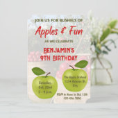 Apple Orchard Uitnodiging voor verjaardag (Staand voorkant)