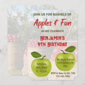 Apple Orchard Uitnodiging voor verjaardag (Voorkant / Achterkant)