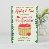 Apple Orchard Uitnodiging voor verjaardag (Staand voorkant)