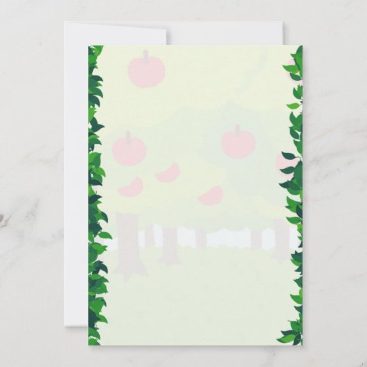 Apple Orchard Uitnodiging voor verjaardag (Achterkant)